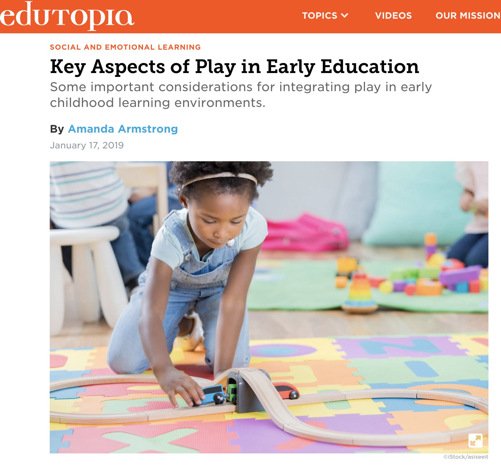 edutopia homework article